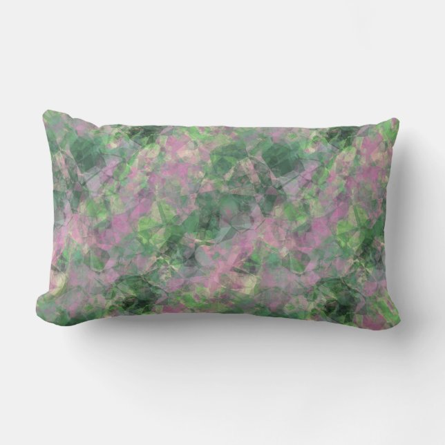 Crumpled Spring Green Texture Lumbar Cushion (Front)