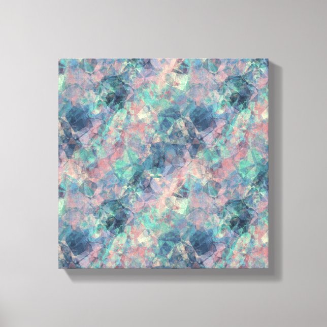 Crumpled Sunset Blue Texture Canvas Print (Front)