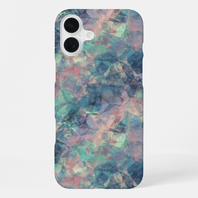 Crumpled Sunset Blue Texture iPhone Case (Back)