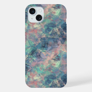 Crumpled Sunset Blue Texture iPhone 15 Plus Case