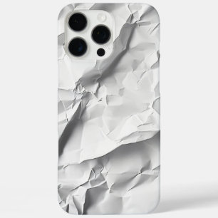 Crumpled White Paper Texture Modern Phone Case