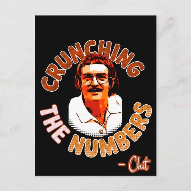 Crunching the numbers postcard (Front)