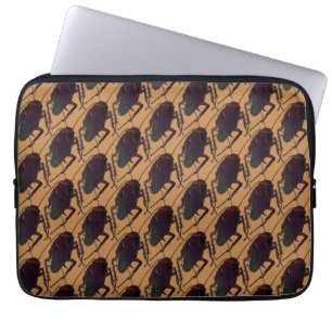Crunchy Cockroaches in brown background Laptop Sleeve