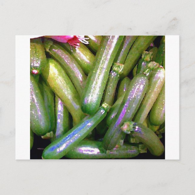 Crunchy Courgettes Postcard (Front)
