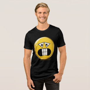 Crunchy Emoji Unisex Triblend T-Shirt Funny Tri-Blend Shirt