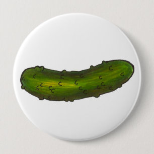 Crunchy Green Kosher Dill Deli Style Pickle Foodie 10 Cm Round Badge