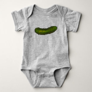 Crunchy Green Kosher Dill Pickle Pickles Foodie Baby Bodysuit