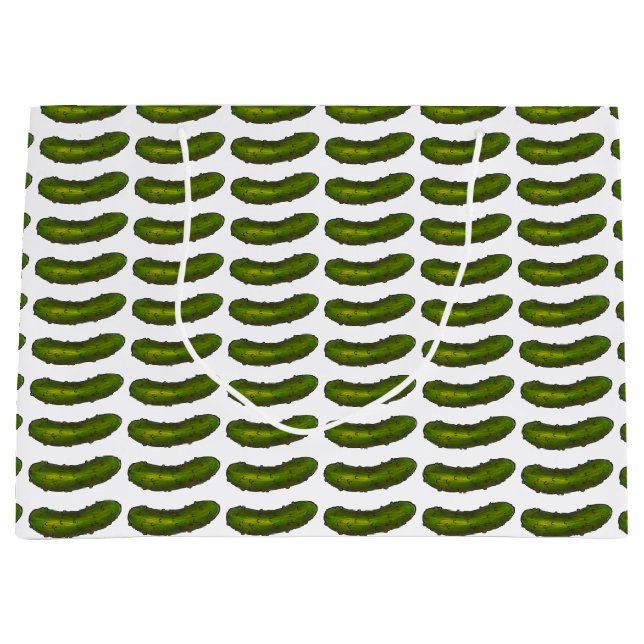 Crunchy Green Kosher Dill Pickle Sour Deli Pickles Large Gift Bag (Front)