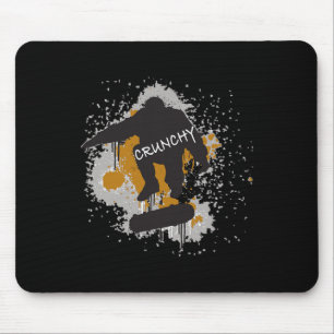 Crunchy Snowboarding Snowy Trail  Mouse Pad