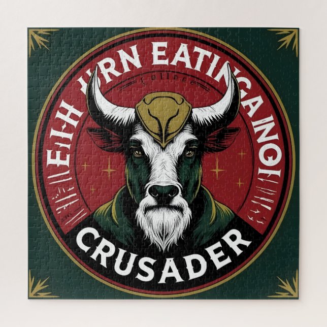Crusader Bull Warrior Puzzle (Vertical)