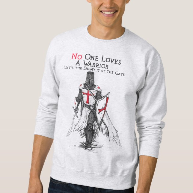 Crusader Cross Knights Templar Warrior God Sweatshirt (Front)
