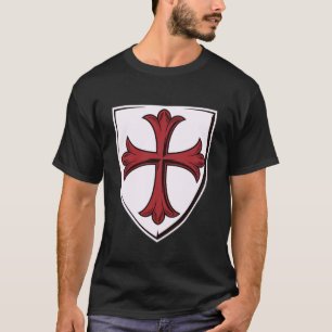 Crusader Cross Shield Mediaeval Knight Emblem T-Shirt
