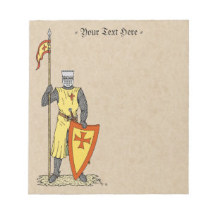Crusader Knight Early 13th Century Notepad