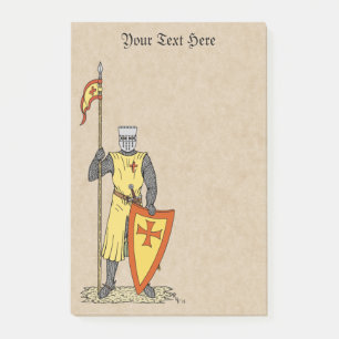 Crusader Knight Early 13th Century Post-it Notes