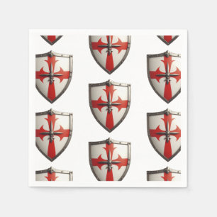 crusader shield design  napkin