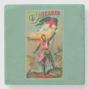 Crusader Tobacco LabelPetersburg, VA Stone Coaster