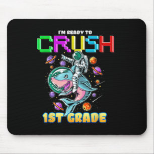 Crush 1st Grade Astronaut Ride A Dinosaur Back To  Mouse Pad