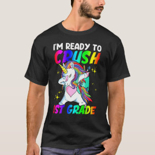 Crush 1st Grade Dabbing Unicorn Back To School Gir T-Shirt