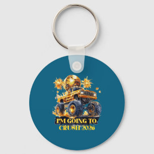 Crush 2026 Monster Truck New Year Party Countdown  Key Ring