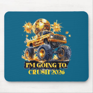 Crush 2026 Monster Truck New Year Party Countdown Mouse Pad