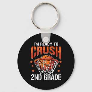 Crush 2nd Grade Bysketbyll Byck To School Boys Kid Key Ring