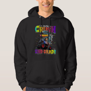 Crush 2nd Grade Dinosaur Monster Truck Back to Sch Hoodie