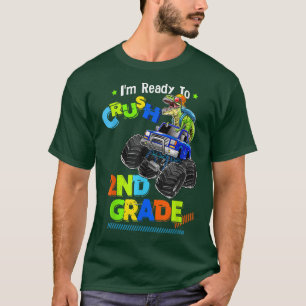 Crush 2nd Grade Dinosaur Monster Truck Back To Sch T-Shirt