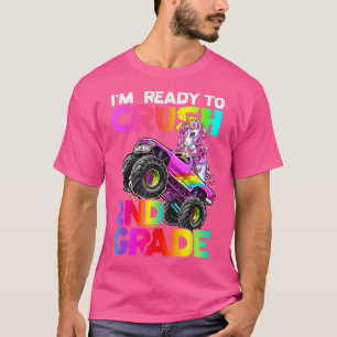 Crush 2nd Grade Unicorn Monster Truck Back to Scho T-Shirt