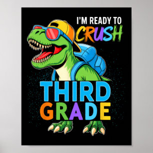 Crush 3rd Grade Boys Kids Back To School Team Thir Poster