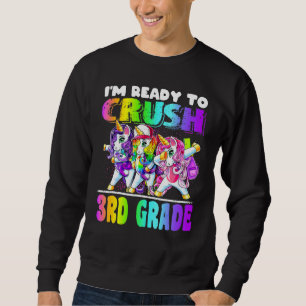 Crush 3rd Grade Dabbing Unicorn Back To School Bac Sweatshirt