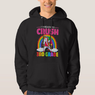 Crush 3rd Grade Dabbing Unicorn Back To School Gir Hoodie