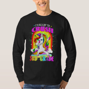 Crush 3rd Grade Dabbing Unicorn Back To School Gir T-Shirt