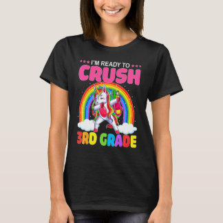 Crush 3rd Grade Dabbing Unicorn Back To School Gir T-Shirt