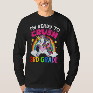 Crush 3rd Grade Dabbing Unicorn Back To School Gir T-Shirt