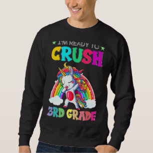 Crush 3rd Grade Unicorn Dabbing Back To School Gir Sweatshirt