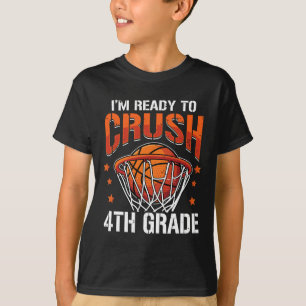 Crush 4th Grade Basketball Back to School Boys Kid T-Shirt