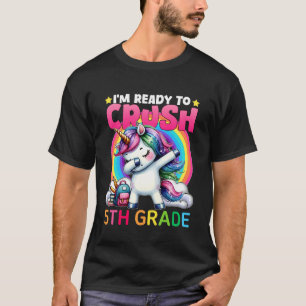 Crush 5th Grade Shirts for Girls Unicorn Back to S