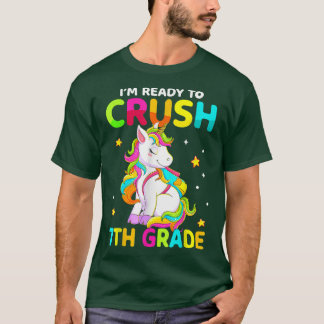 Crush 7th Grade Dabbing Unicorn Back To School Gir T-Shirt