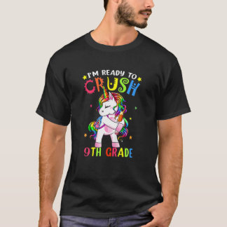 Crush 9Th Grade Funny Unicorn Back To School T-Shirt
