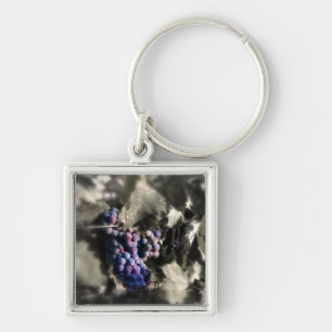 Crush at Tefft Cellars main vineyard Key Ring