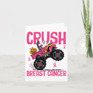 Crush Breast Cancer Awareness Monster Truck Hallow Card