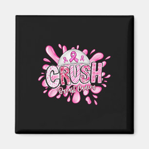 Crush Breast Cancer Awareness Pink Ribbon Support Magnet