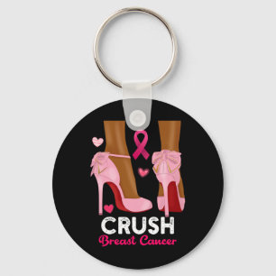 Crush Breast Cancer In October We Wear Pink Black  Key Ring
