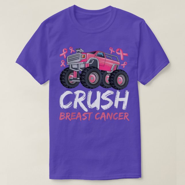 Crush Breast Cancer Truck Pink Ribbon Breast Cance T-Shirt (Design Front)