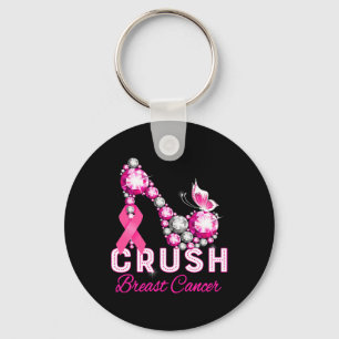 crush breast cancer warrior support breast cancer  key ring