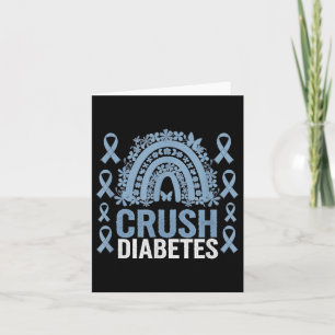 Crush Diabetes Awareness Butterfly Ribbon Tee Card