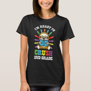 Crush First Day Of 2nd Grade Back To School Sloth T-Shirt