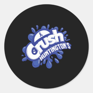 Crush Huntington's Grafiti Huntington's Awareness Classic Round Sticker