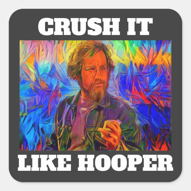Crush It Like Hooper Cup Matt Hooper Jaws Sticker (Front)