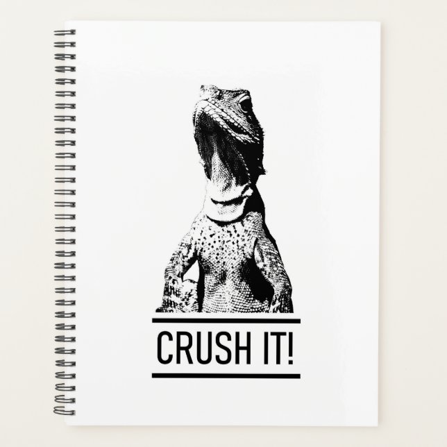 Crush It! Motivational Text | Lizard Planner (Front)